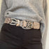 Jenny Krauss Monochromatic Floral Embroidered Wool Ladies Belt